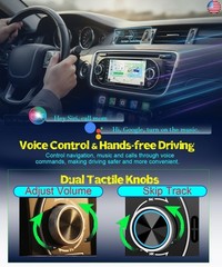 5.1″ Single Din Car Stereo Wireless Apple CarPlay Android Auto, IPS Touchscreen