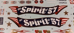 Spirit of 57 1957 Chevy Bel Air 1/25 Gasser Custom Waterslide Decal Sheet Flames