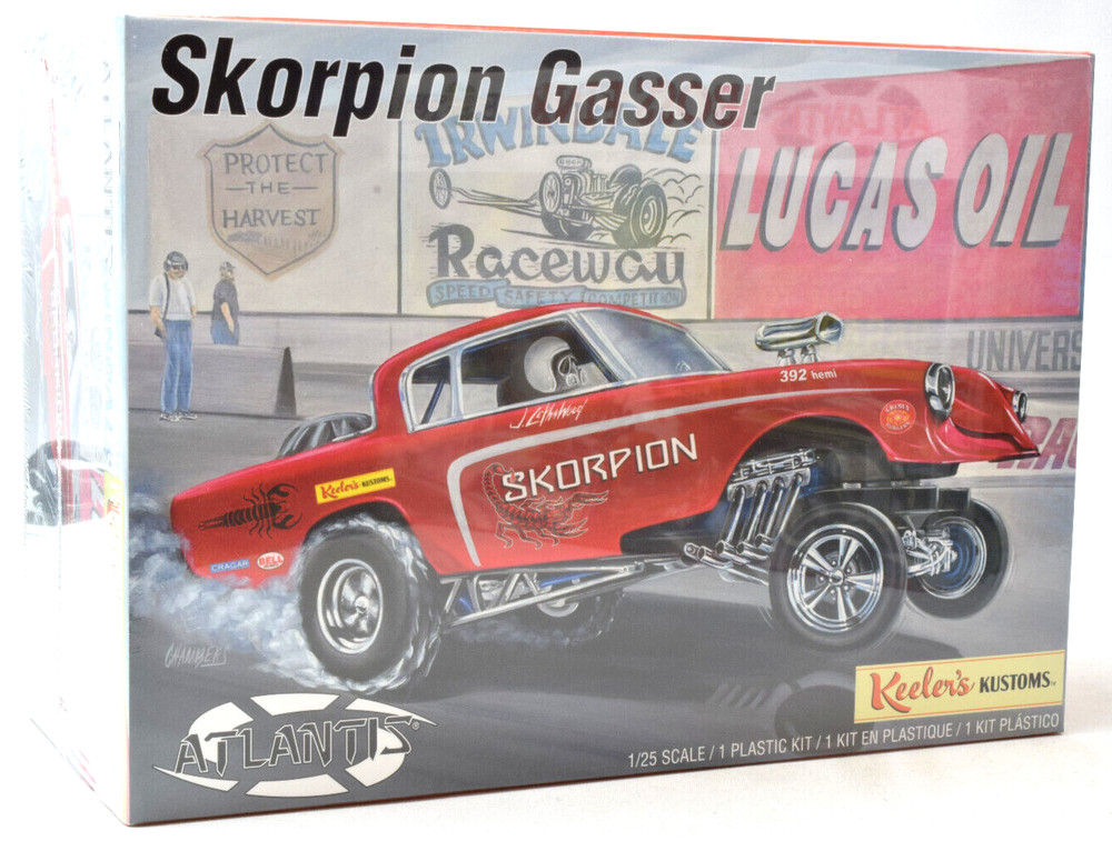 Atlantis Keelers Kustoms Skorpion Gasser 1:25 Scale Model Car Kit 13102