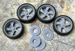 1/24 Scale: 24-Inch “Vista” Wheels And Tires; Resin;1/25