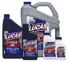 Lucas Oil 10058 Semi-Synthetic 2-Cycle Motor Oil 2.6oz 3-Pack Chainsaw Trimmer