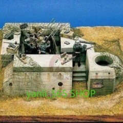 1/35 Atlantic Wall Trench FlaK Bunkers WWII Military Scene Props Model Diorama
