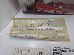 Revell McDonald’s Rail Dragster Larry Minor Racing 1994 Car Model Kit SEALED BAG