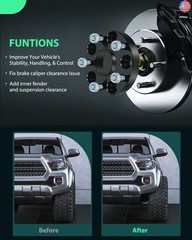 SCITOO 4Pcs 5×4.5 Wheel Spacers 1 inch Bore 60.1mm Studs 12×1.5 5 Lug Wheel