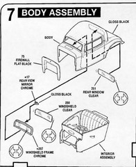 32 FORD 3 WINDOW COUPE – WINDSHIELD FRAME – REVELL 7605 MODEL CAR KIT PARTS LOT