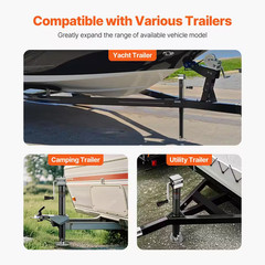 A-Frame Trailer Jack, 5000 Lbs. Load, Jack Stand with Handle & Rectangular Footp