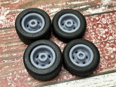 1/24 Scale: 15-inch “70’s Chevy Rally Six Slot” Resin Wheels W/ Wide Rear Tires