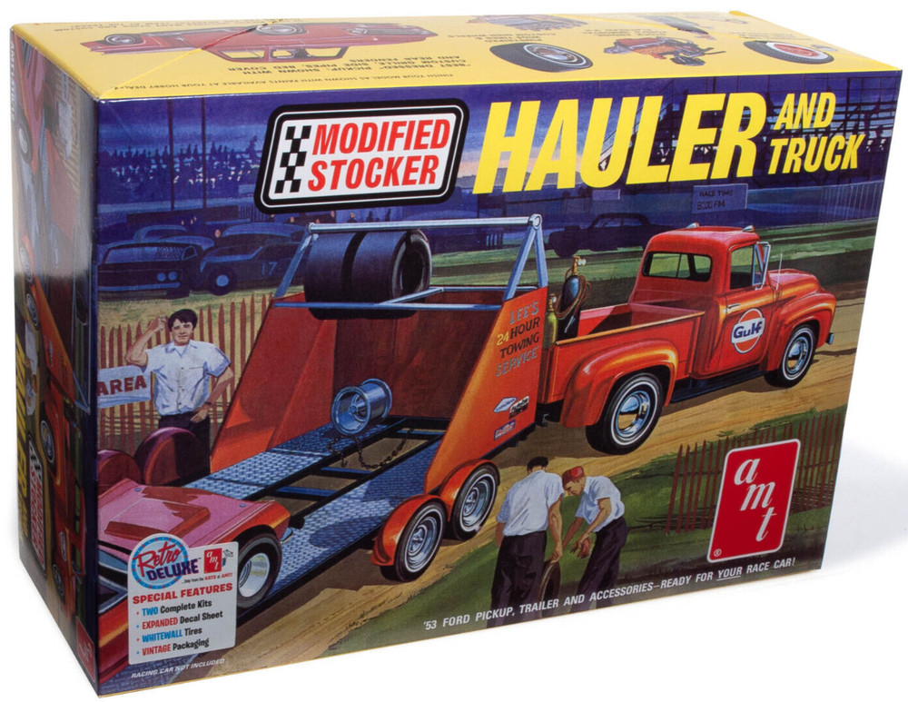 AMT 1953 Ford Pickup Hauler And Truck Modifed Stocker 1:25 Model Car Kit 1310