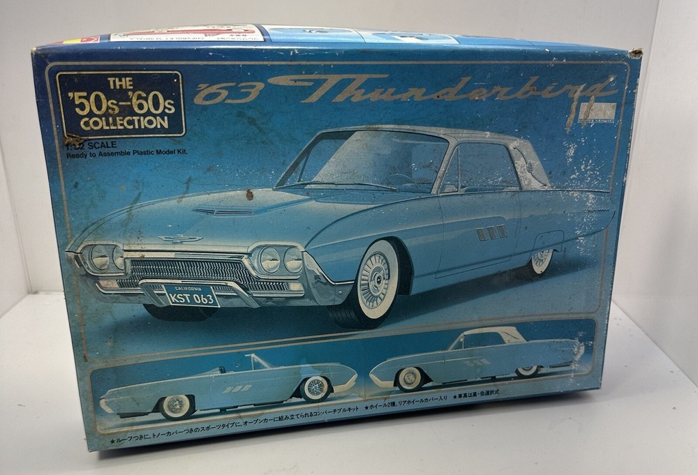 GUNZE SANGYO 1/32 Scale 1963 FORD THUNDERBIRD MODEL KIT “Open Box”PARTS ONLY