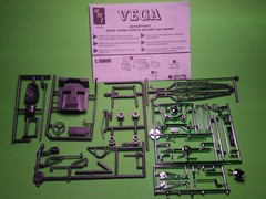 1976 Chevy Vega Funny Car Dragster 1/25 frame chassis axle rear end roll cage