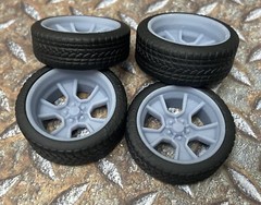 Resin 21/20 Inch 80s Camaro/Monte Carlo Model car Wheels/Tires 1/24 1/25 scale