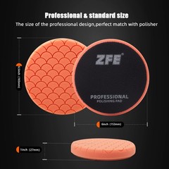 Zfe Buffing Polishing Pads 7Pc 6.5 Inch Face For 6Inch 150Mm Backing Plate