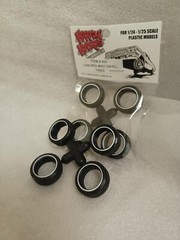 1 set of 4 Tires 1/24 Scale LOW PROFILE Hoppin Hydros Lowrider Whitewall Tires