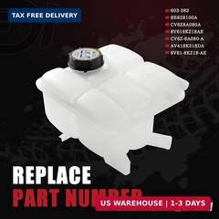 Engine Coolant Reservoir Radiator Tank, Expansion Tank with Cap, Compatible with