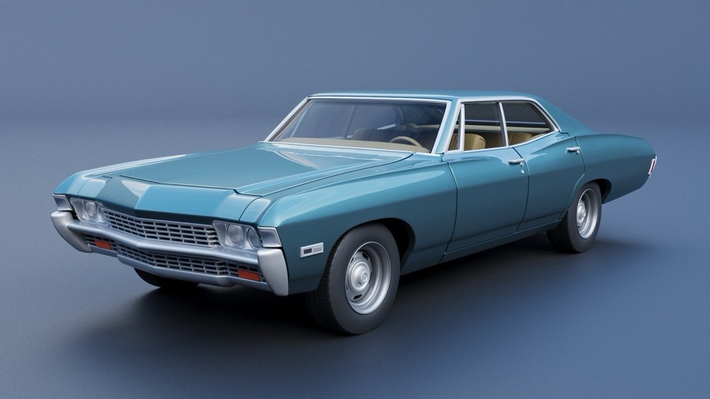 3d Printed 1/25 1968 Chevrolet Impala 4 Door Model Kit