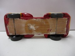 Vintage Wooden Soap Box Derby Race Car A
