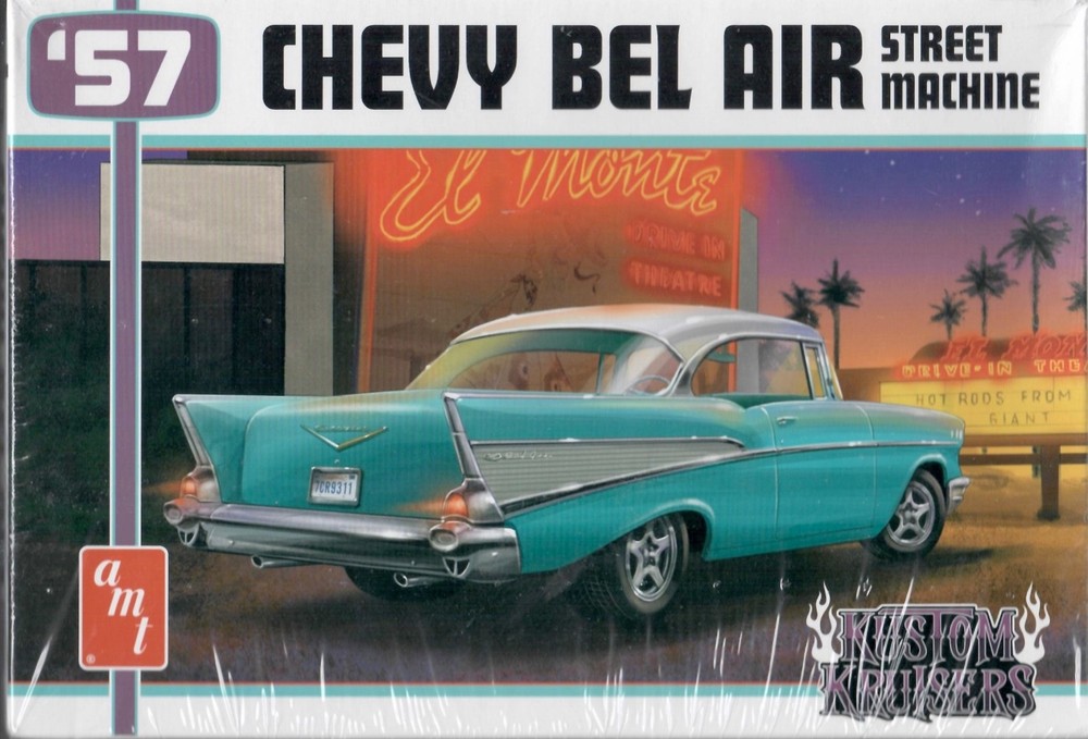 AMT 1460 1957 Chevy Belair Street Machine Model Car Kit 1/25 Scale