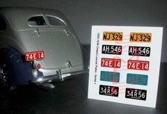 1935 – 1939 ONTARIO miniature LICENSE PLATES for 1/25 scale MODEL CARS—PLS READ