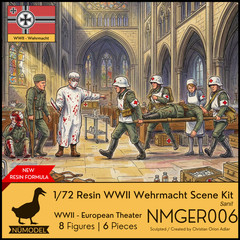 NUMODEL NMGER006 | 1/72 Resin WWII German Wehrmacht Soldier Scene Kit “Sani!” 8p