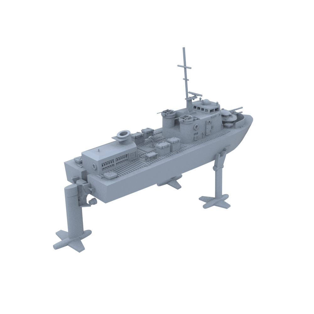 SSC1200761 1/1200 USS Flagstaff Class Patrol Gunboat Hydrofoil (PGH-1) WaterLine