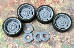 1/24 Scale: 24-Inch “Raceline C10” Wheels And Tires; Resin;1/25
