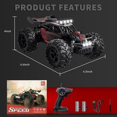 1/12 RC Crawler MN128 RC Jeep Remote Control Vehicle Ready Set W/ 3 pack Battery