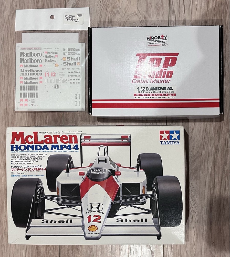 Top Studio 29011 1/20 McLaren-Honda MP4/4 Super Detail-up Set + Tamiya 20022 Kit