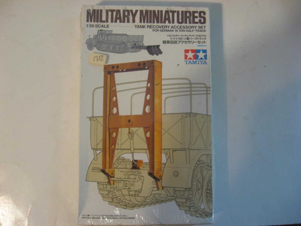 TAMIYA 1/35 SCALE TANK RECOVERY ACCESSORY SET FOR 18T HALF-TRACK–$12.90 SHIP