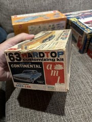 6 1960 63 AMT Hubley Chevy Mercury Lincoln Buick Mercedes Car Model Kit Box Only