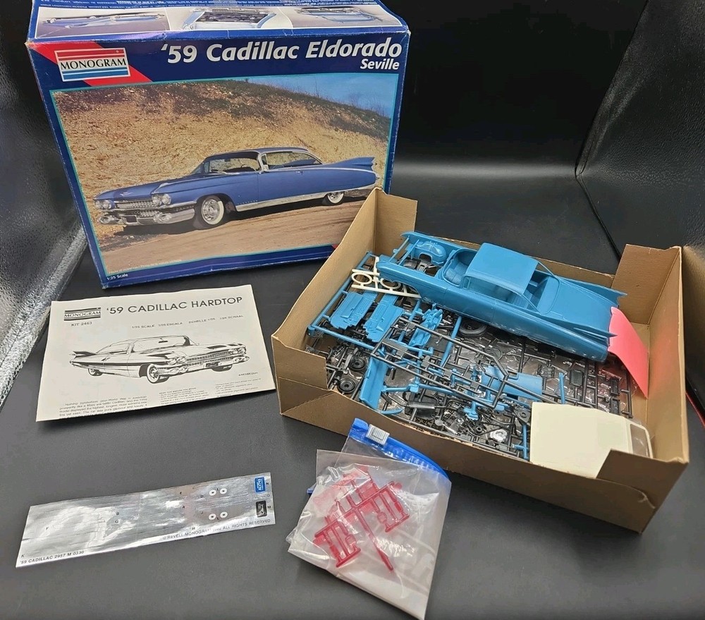 Monogram 1/25 ’59 CADILLAC ELDORADO SEVILLE # 2463 New Unbuilt Model Kit💥