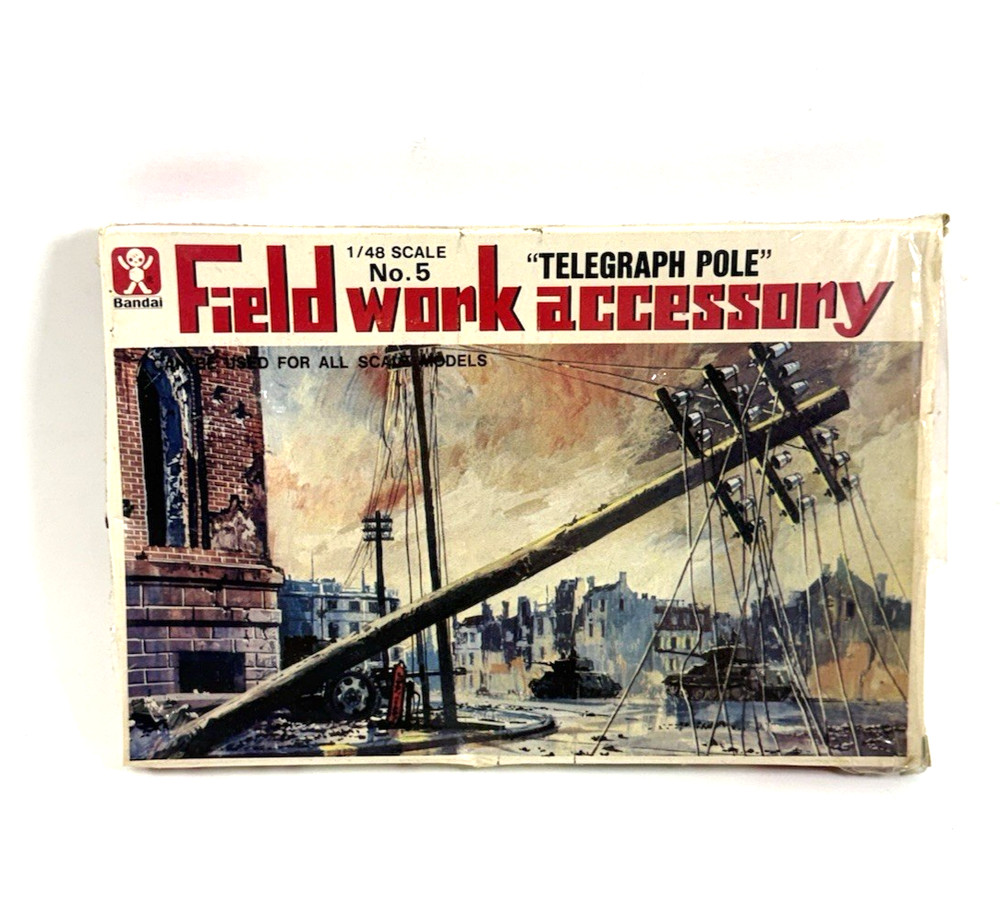 Bandai 1/48 Telegraph Pole Fieldwork Accessory Kit Parts Sealed See Photos