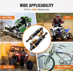 Amortiguadores Traseros Universales de Aire 320 mm Ajustables para Motocicletas,