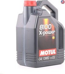 Motul 8100 X-Power 10W-60 Full Synthetic | Ester-Based Formula for Turbocharged