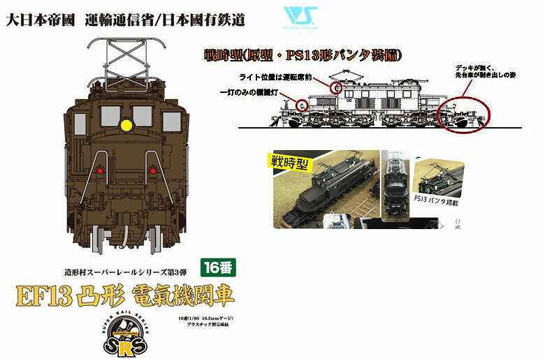 Zoukei-Mura HO Scale EF Convex Electric Locomotive – PS13 Type