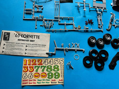 LOT OF 3 1957 CHEVY CORVETTE MODEL KITS 2 AMT ERTL 1/25 SCALE 1 MONOGRAM 63 TOO!