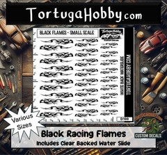 Black Racing / Hot Rod Flames – Racing Stripes – Models, Derby Car or More