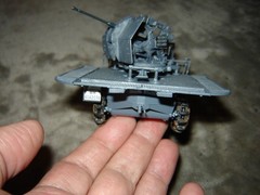Built Half Track w/Gun 6 inches long Well Built & Painted Excellent Cond Nice