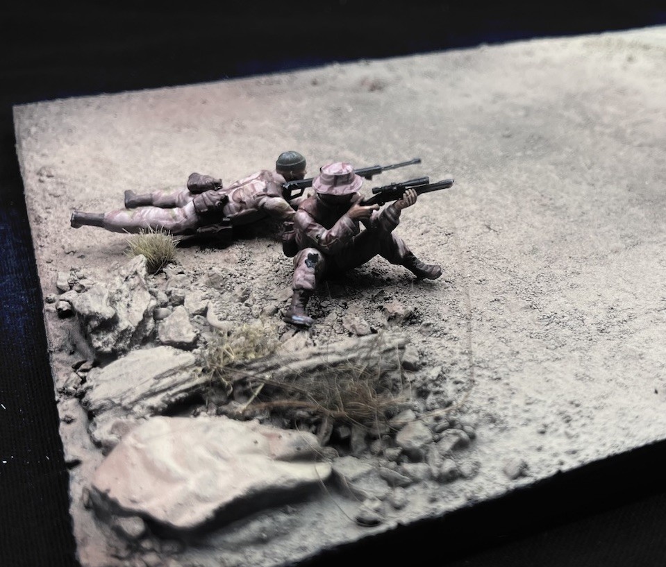 1/35 Scale Military Diorama Base Terrain Display Model Soldiers Figures Diecast