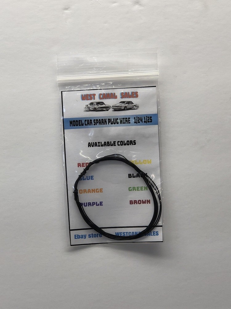 5 Feet Black Detail Wire For 1/24 1/25 Scale Model Car Ignition Spark Plug Wire