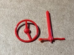 1 25 scale model parts Little Red Wagon Steering Wheel/ Column No Box