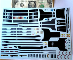 CLEAR Self-Adhesive STICKER 1:24 DODGE CHARGER SUPER BEE DAYTONA HEMI MOPAR SALE