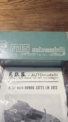 FDS Alfa Romeo 33 TT3 LM 1972 Le Mans 1:43 White Metal Model Kit N.57 Italy #20