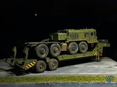 Pre-Order, KZKT-7428 & Trailer KZKT-9101 1/35 Pro-Built – Heavy Tank Transporter
