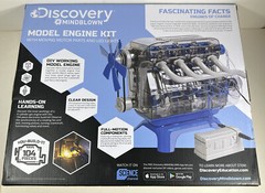 Discovery #Mindblown Model Engine Kit W/ Moving Motor Parts LED Light NEW Sealed
