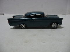 AMT/ERTL Green 1957 Chevy Hard Top 1/25 Scale Built Model Kit #31543