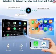 Roinvou Single Din Car Radio, 10.1 Inch Rotating Touch Screen Bluetooth Radio