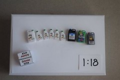 1/18  Scale Castrol GTX White oil products for your Diorama & shop items