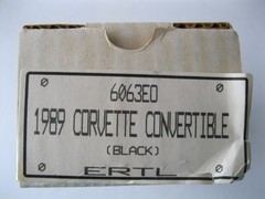 1989 Corvette Convertible Black Promo New In Box