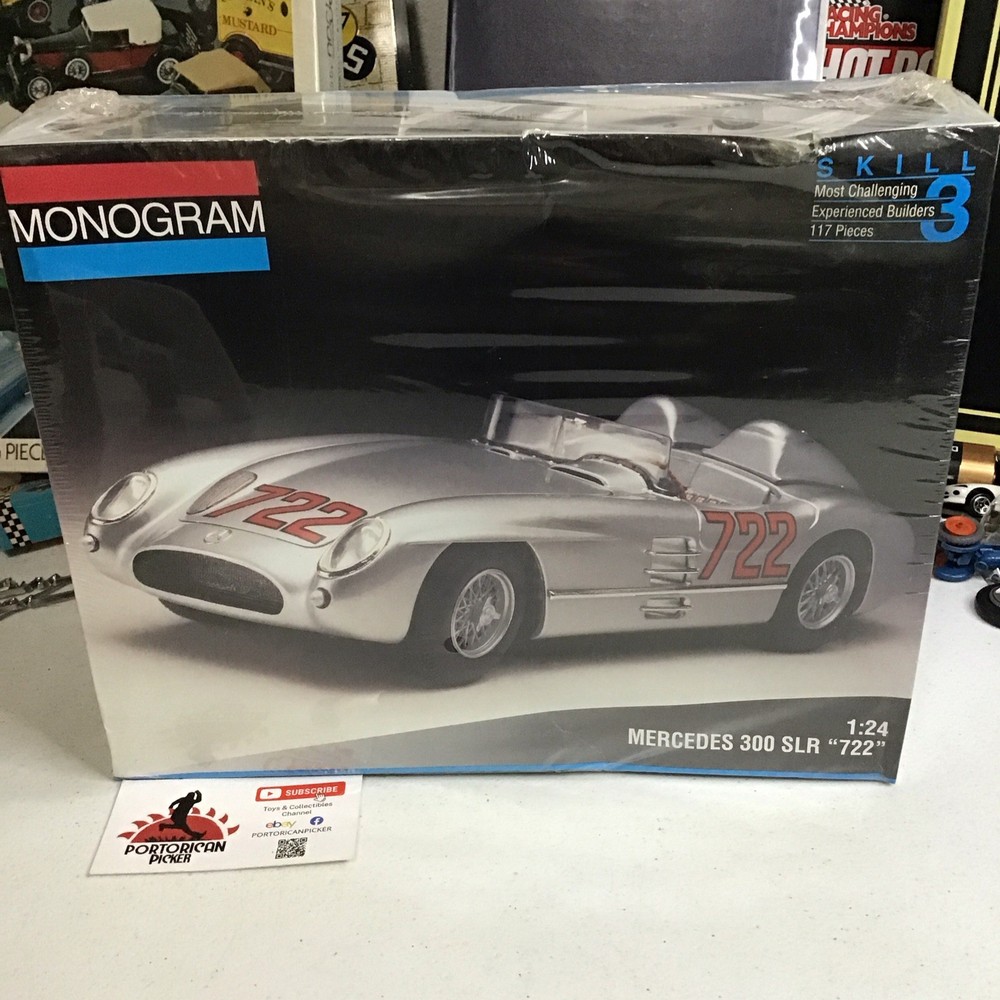 1994 Monogram Mercedes 300 SLR 722 Plastic Model Kit 1:24 skill 3 NEW SEALED