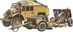 Tamiya British 25 Pounder Gun/Quad – Plastic Model Military Vehicle Kit – 1/35